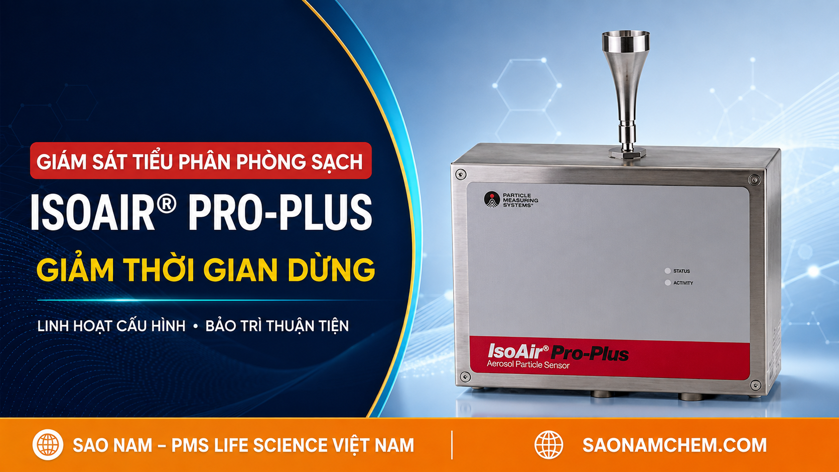 IsoAir® Pro-Plus – Máy đếm tiểu phân phòng sạch